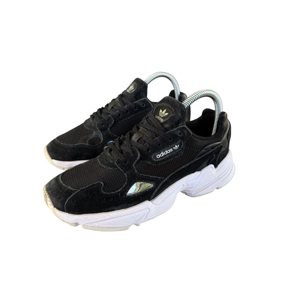 Adidas Women's Falcon Core Black Sneakers Size 6